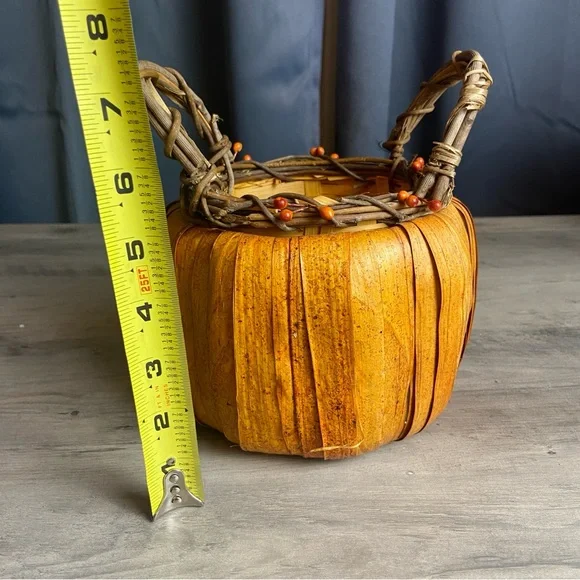 Harvest Woven Pumpkin Basket w/ Handles & Autumn - Picture 7 of 7